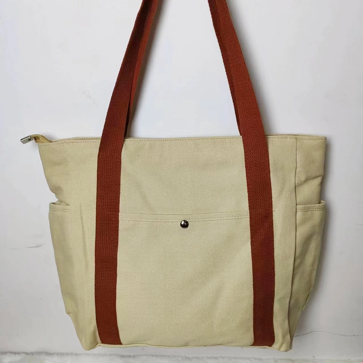 Large Capacity Canvas Tote Bag - Work, Commuting, and College Style Shoulder Bag